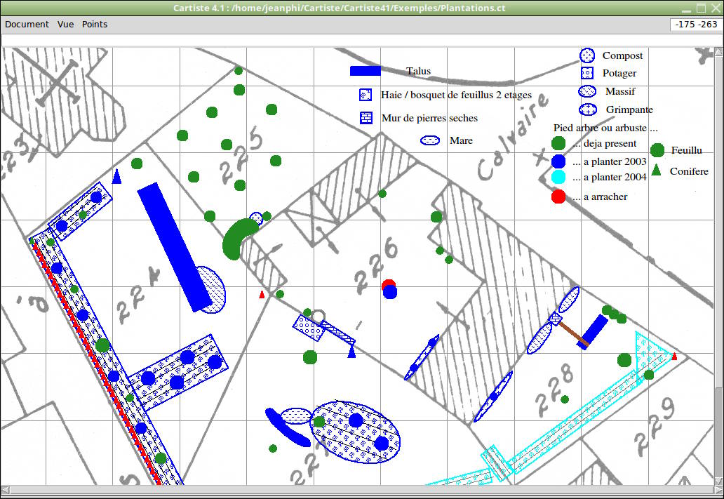 Cartiste 4.1 : Aménagement de mon jardin sur fond cadastral Cartiste 4.1 : Aménagement de mon jardin sur fond cadastral